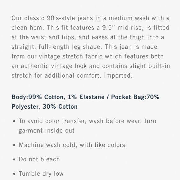 Abercrombie Mid Rise 90s Straight Jean - Picture 3 of 3